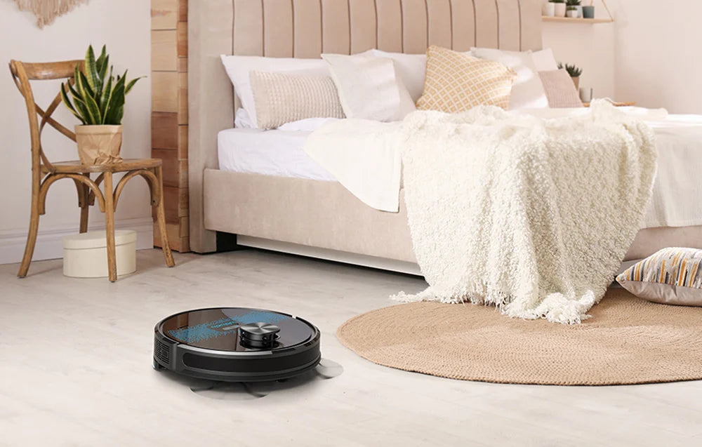 Robot vacuum cleaner Lubluelu SL60D, 42 W, Mop, LiDAR Navigation, 2600 mAh, Black,