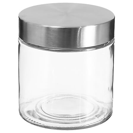 Буркан с капак 5five Nixo, Стъкло и инокс, 0.75 л