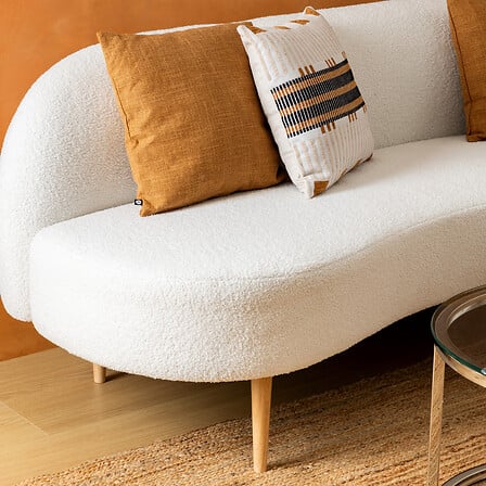 Двуместен диван atmosphera Insi, Букле, 172x75x72 cm