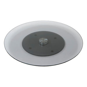 Rotating tray diam 45 cm smoked glass