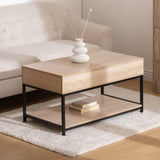 Регулираща се маса за кафе 5five Aliaj, MDF, Бежова, 95 cm