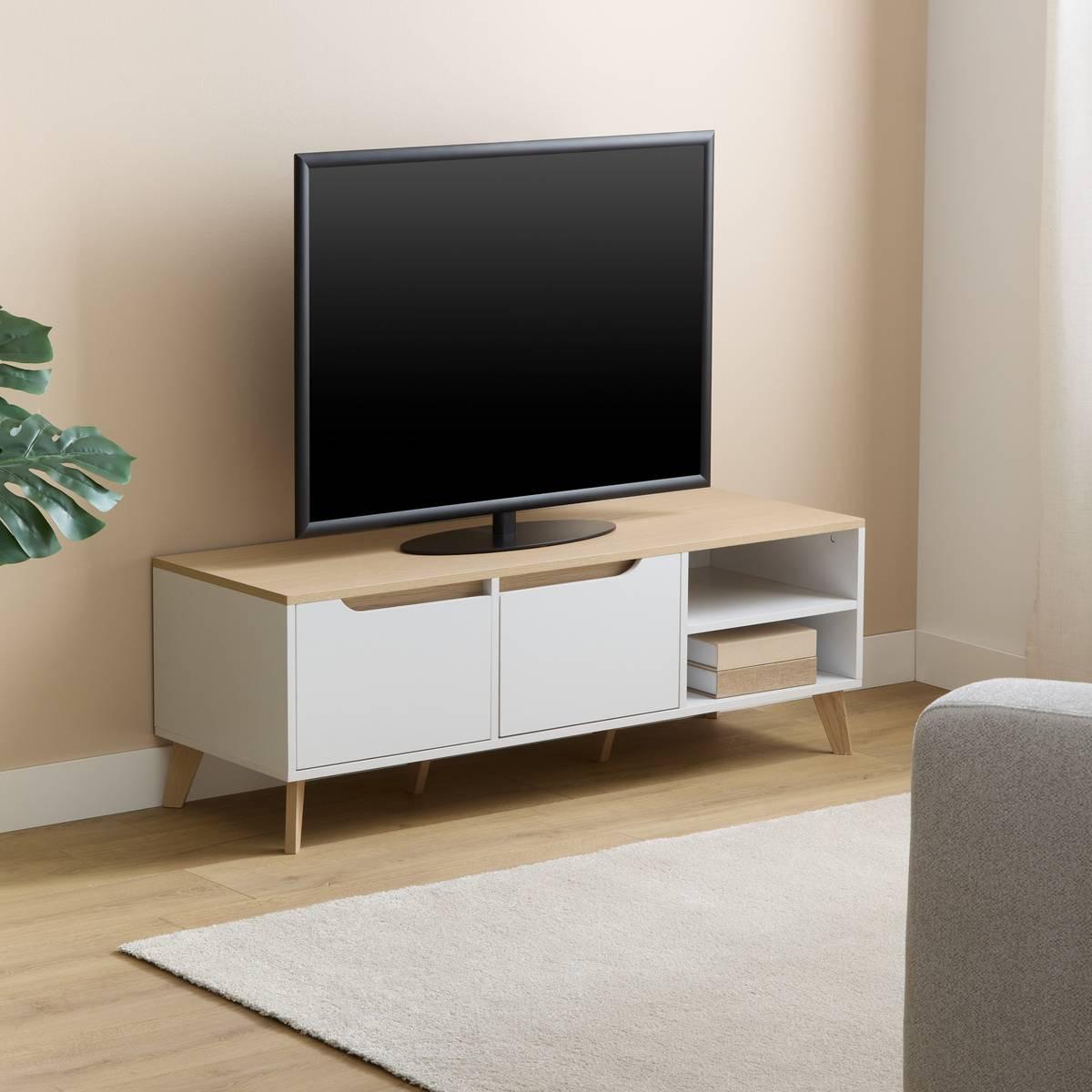 ТВ шкаф 5five Luma, MDF, Бял, 120 cm