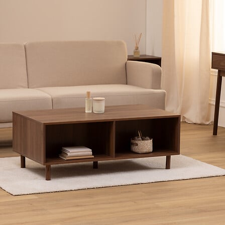 Кафе маса FIVE Slidy, 2 отделения с плъзгащи врати, Кафява, 108 cm