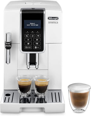 Кафеавтомат DeLonghi ECAM 350.35.W Dinamica, 1450W, 15 бара, 1,8 L резервоар за вода, Бял