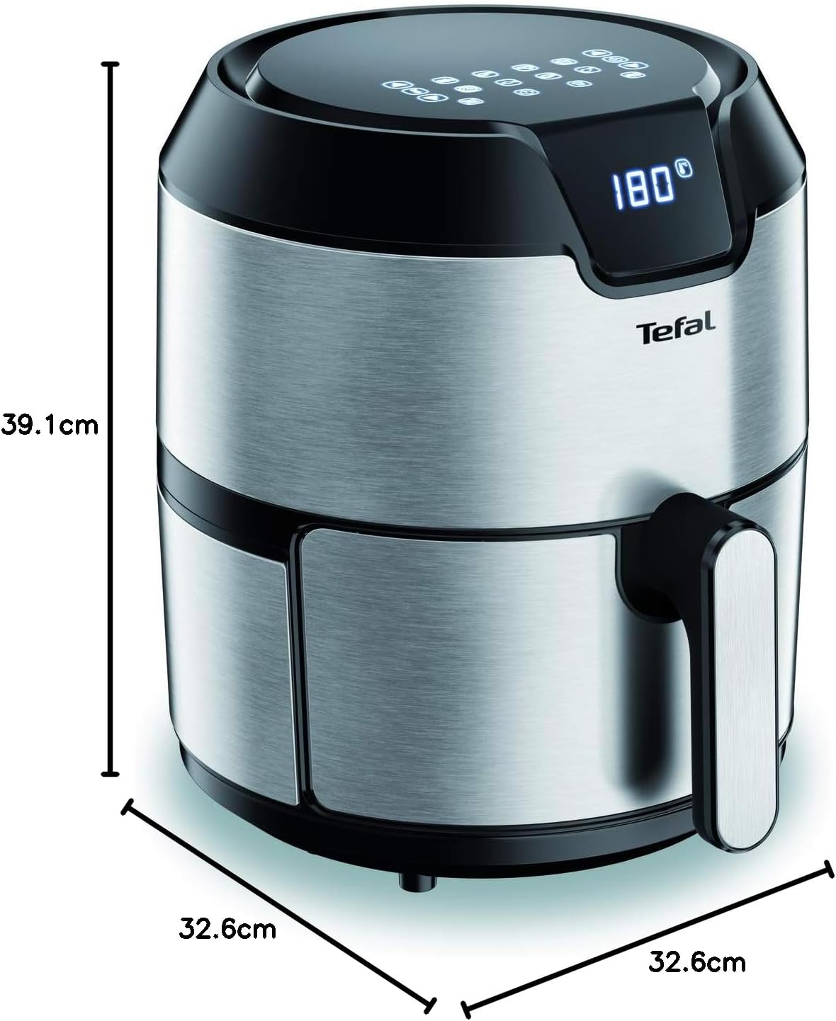 Deep fryer Tefal Easy Fry Deluxe, EY401d, XL 1.2 kg, Black/Grey