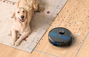 Robot vacuum cleaner Lubluelu SL60D, 42 W, Mop, LiDAR Navigation, 2600 mAh, Black,