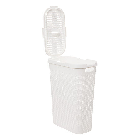 Кош за пране 5five, Ратан, 40L, Бял