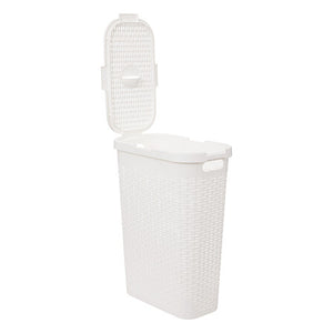 Кош за пране 5five, Ратан, 40L, Бял