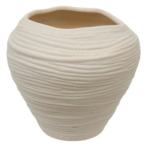 Ваза atmosphera Prudi, Керамика, Бял, 20 cm