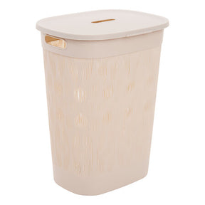 Кош за пране 5five Leaf, Полипропилен, 58L, Бежов