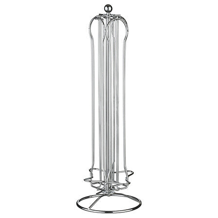 Revolving chrome 36-space espresso capsule holder