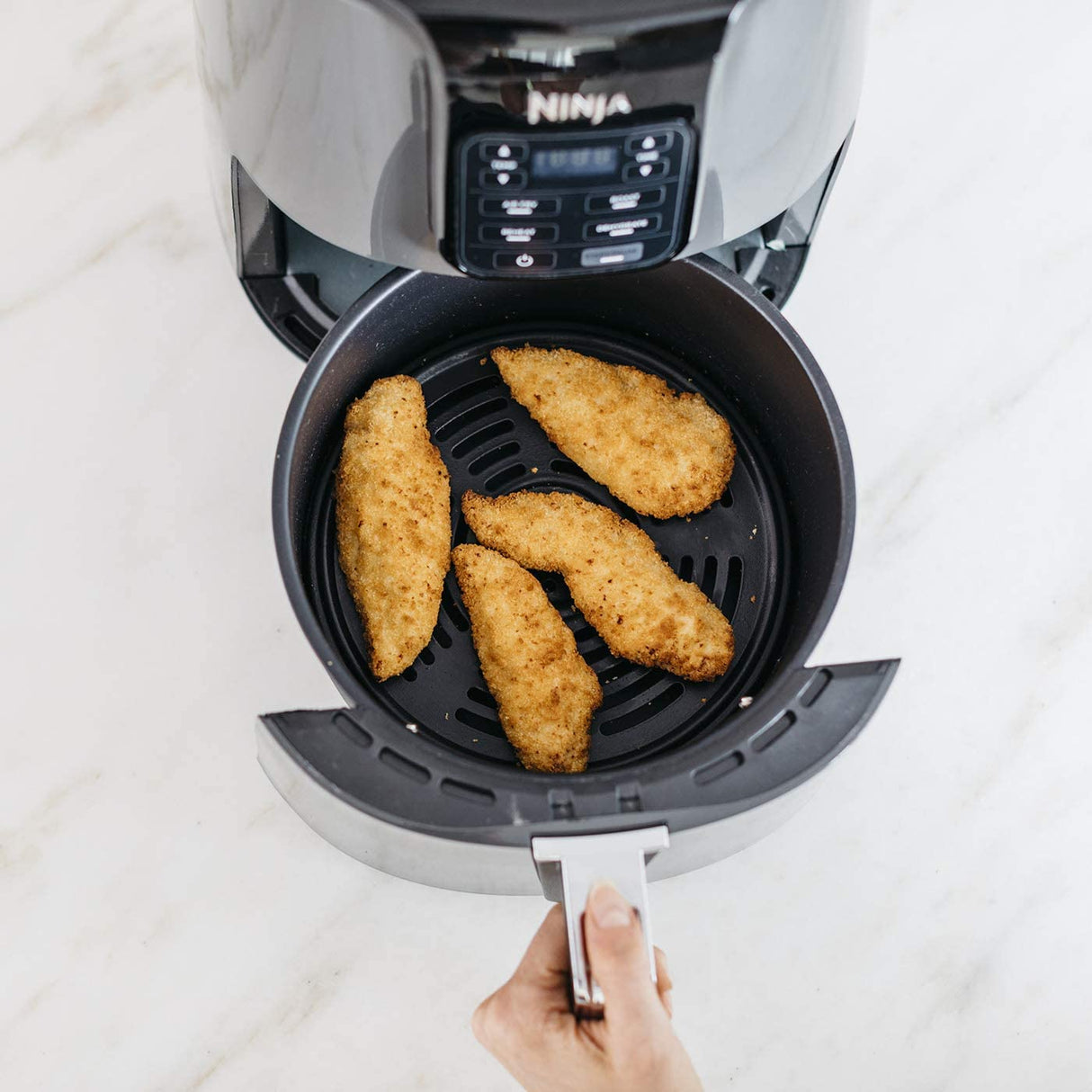 Hot Air Fryer Ninja Air AF100UK, 1550W, 4 Cooking Functions, 3.8L, Grey/Black 