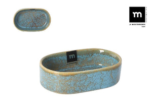 Купа овал LA MEDITERRANEA Scratch Blue, 13х8 cm, порцелан