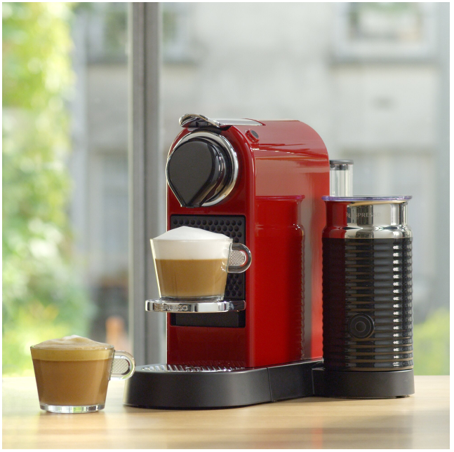 Кафемашина Krups Nespresso CitiZ&Milk Red XN7605, 19 бара, 1260W, 1 л, Червен