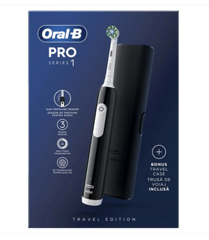 Електрическа четка за зъби Oral-B Pro Serie 1, Черен