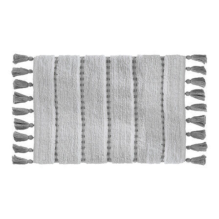 Памучна баня килимче 5five Pompon, Сиво, 50 x 75 cm