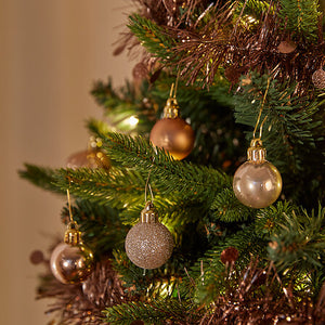 Коледни топки atmosphera Colorama de Noël, Комплект 18 бр., Бежово, 3 cm