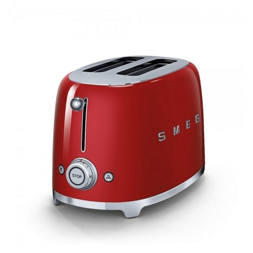 Тостер SMEG TSF01RDEU, 50's Style, 950 W, 2 филии, 6 нива на препичане, Червен