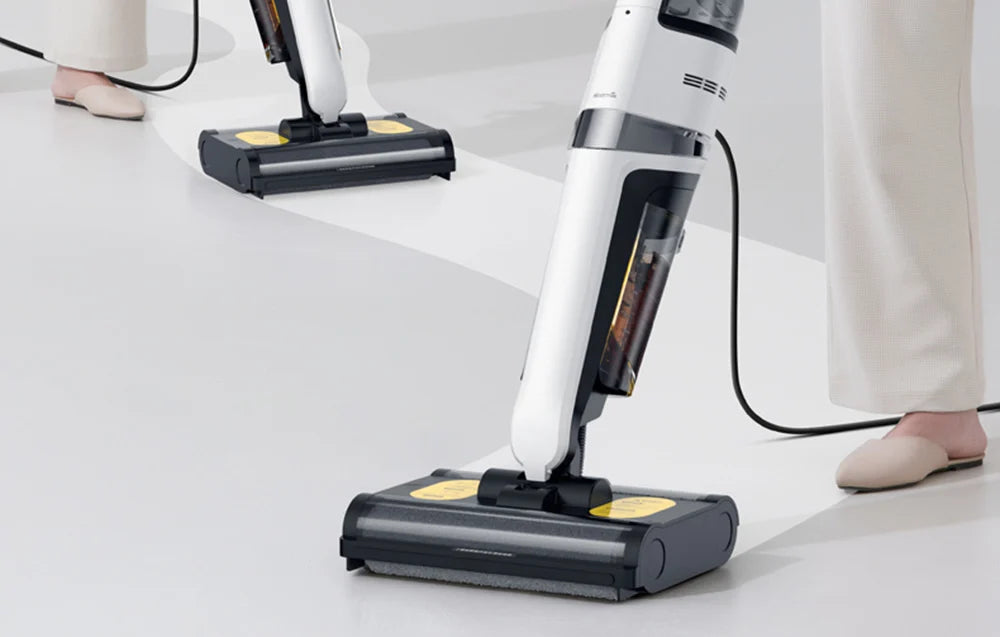 Vertical vacuum cleaner with mop function Deerma DEM-VX20W, 420W, Capacity 500/600ml, IPX4, White