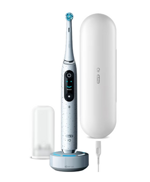 Electric toothbrush Oral-B iO10, Magnetic and micro-vibration technology, Artificial intelligence, LED display, Pressure sensor, 7 modes, Travel set, White