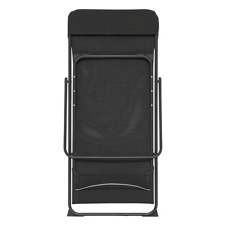 Folda deck chair steel frame grey textilene