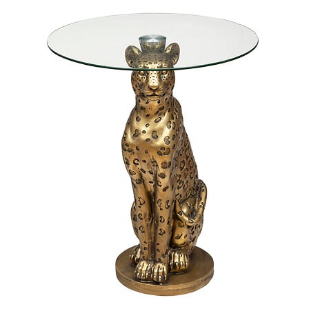 Холна маса atmosphera Wild Leopard, 40 cm, Стъкло
