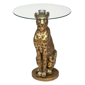 Холна маса atmosphera Wild Leopard, 40 cm, Стъкло