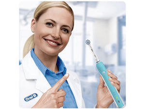 Electric toothbrush Oral-B Pro 700 Sensi Ultrathin, 40000 pulsations/min, 8800 oscillations/min, 3D cleaning, 1 program, 1 tip, White/Blue