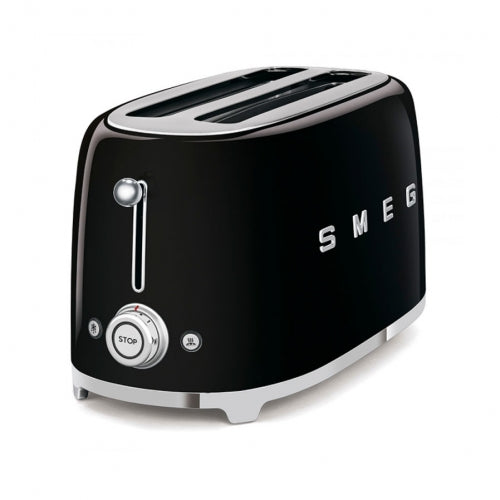 Тостер SMEG TSF02BLEU, 1500W, 4 филийки, 6 степени за запичане, Черен