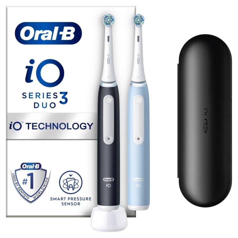 Комплект електрически четки за зъби Oral-B, iO 3, Черен, Син