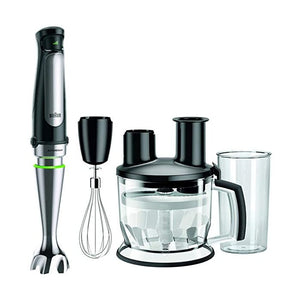 Blender Braun MultiQuick 7075X, 1000 W, Measuring cup 0.6 l, Chopper, Egg beater, Grater, Adjustable speed, Black