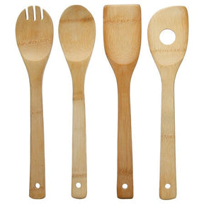 Комплект 4 бамбукови прибора 5five, Бежов, 30 cm