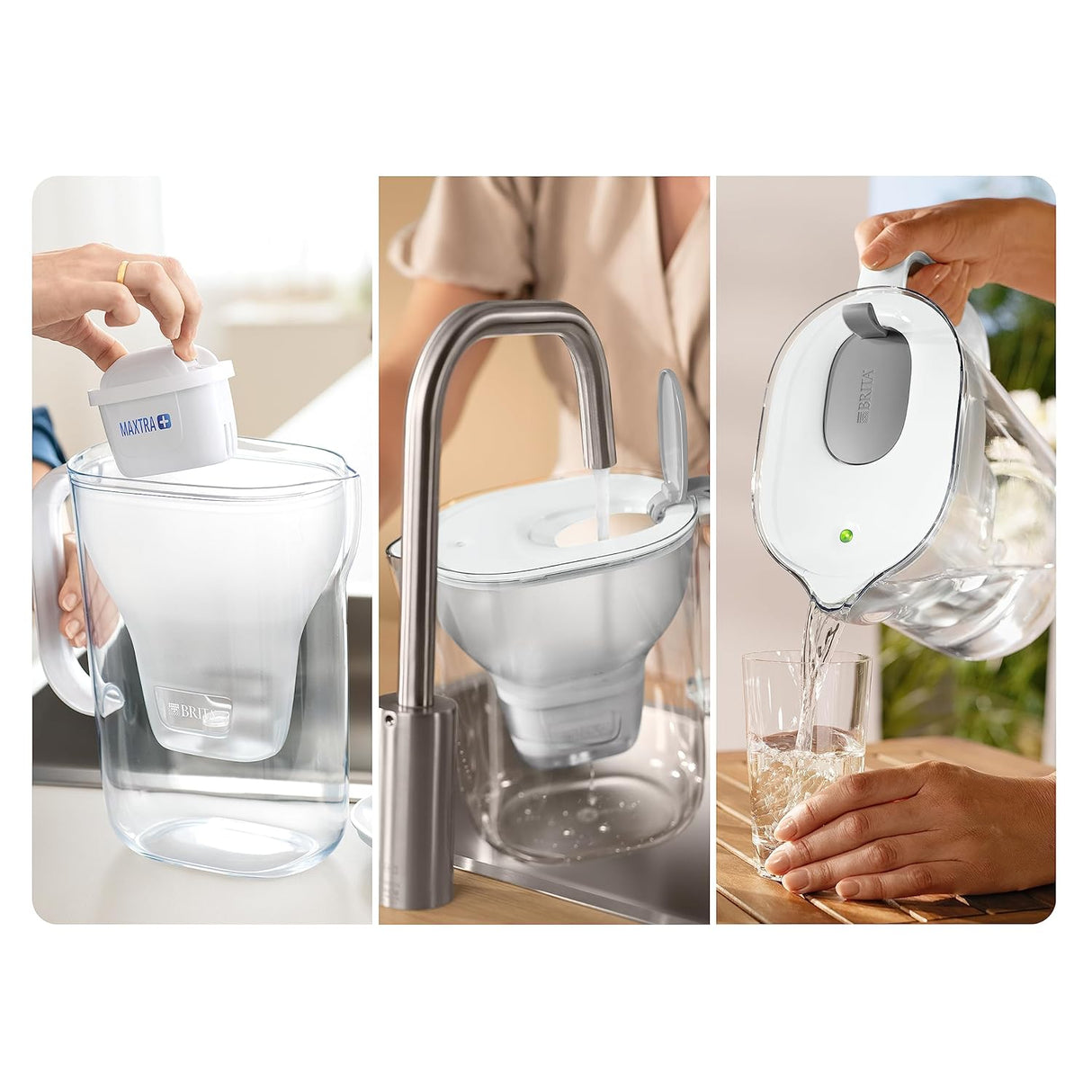 Филтърна кана Brita Marella Style + филтър Maxtra Pro, 2,4 л, Сив