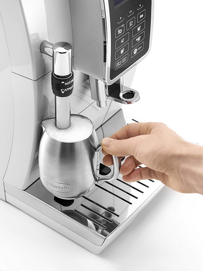 Кафеавтомат DeLonghi ECAM 350.35.W Dinamica, 1450W, 15 бара, 1,8 L резервоар за вода, Бял