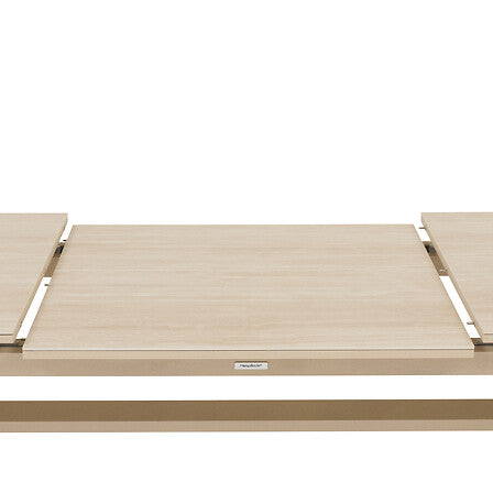 Table Volupty extendable automatic extension 12 seats aluminum and sintered stone buckwheat stone