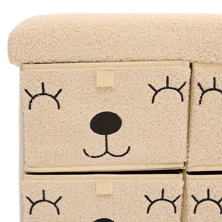 Детски сгъваем пуф atmosphera Ezzio, 40×38×50 cm, Букле, MDF