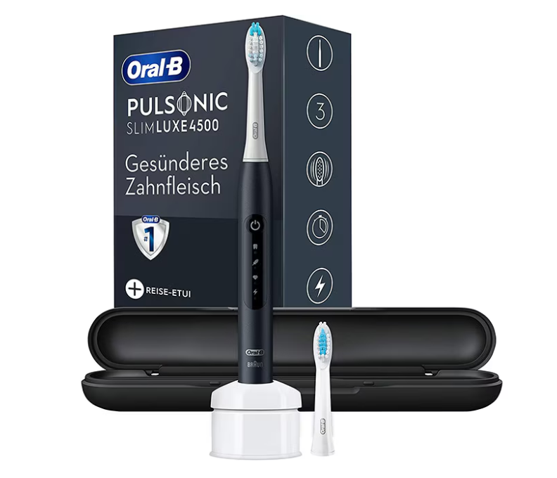 Електрическа четка за зъби Oral-B Pulsonic Slim Luxe 4500 396307, Черен