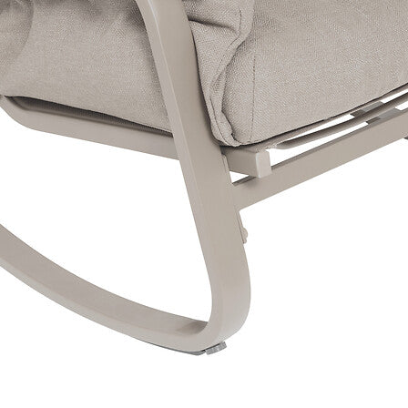 Auriane rocking chair aluminium coffee
