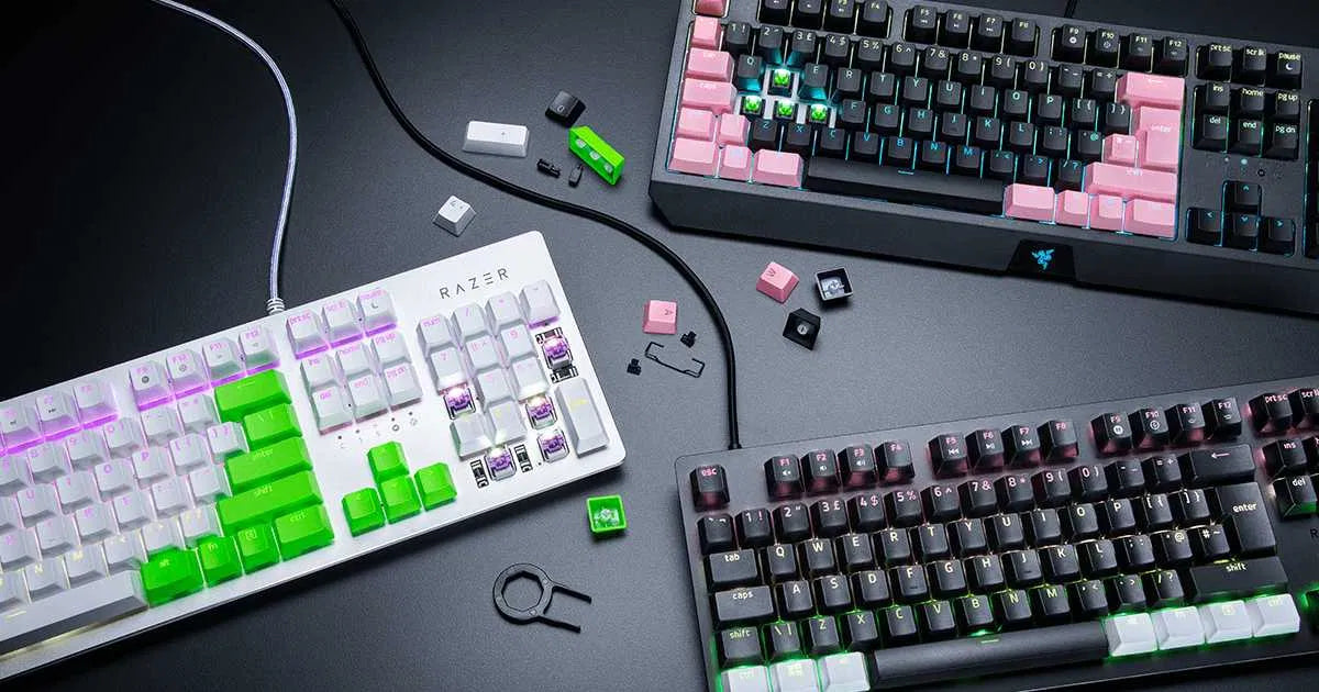 Комплект бутони за клавиатура Razer PBT Doubleshot, Черен