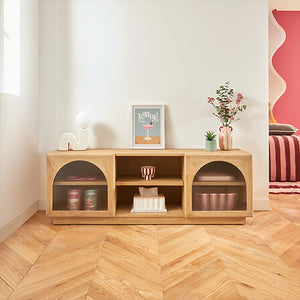 ТВ шкаф atmosphera Lousada, 2 врати и 1 рафт, 160x40x55 cm, Акация, MDF