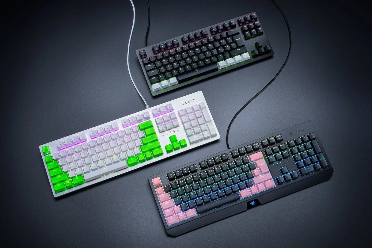 Комплект бутони за клавиатура Razer PBT Doubleshot, Черен