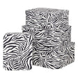 Комплект 4 картонени кутии 5five Polybox Zebra