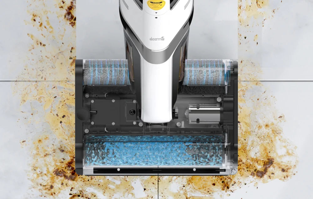 Vertical vacuum cleaner with mop function Deerma DEM-VX20W, 420W, Capacity 500/600ml, IPX4, White