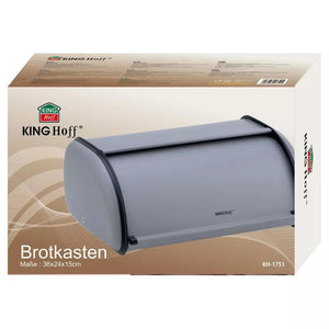 Bread box KingHoff 1751, 15x24x36 cm, Grey