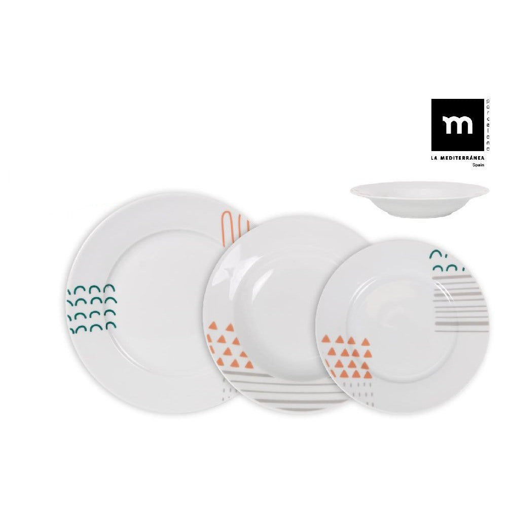 Dinner service LA MEDITERRANEA Veronique, 12 pieces, porcelain