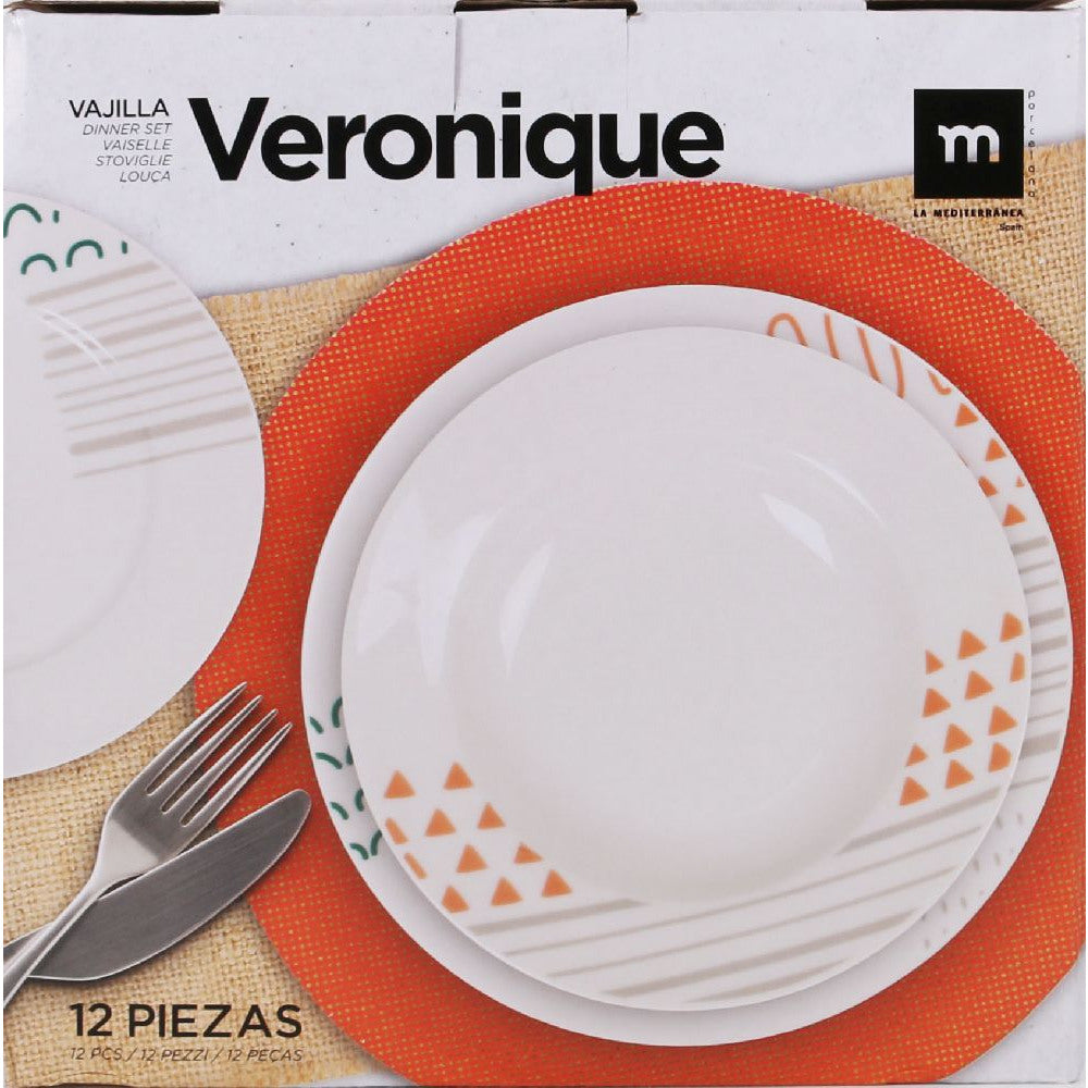 Dinner service LA MEDITERRANEA Veronique, 12 pieces, porcelain