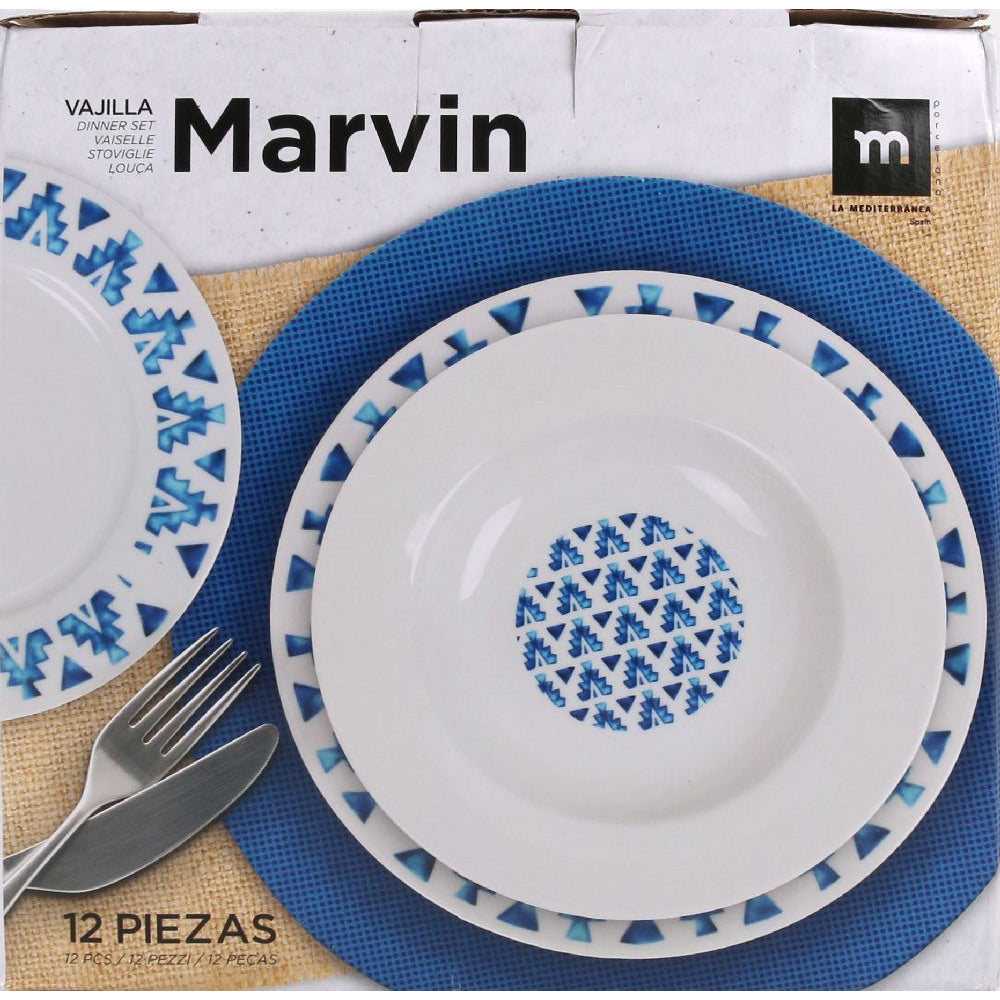 Dining service LA MEDITERRANEA Marvin, 12 pieces, porcelain