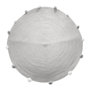 Детски килим atmosphera Pompom, Сив, 90 cm