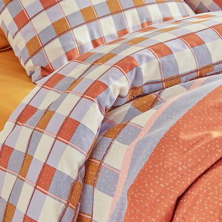 Спално бельо atmosphera Modern Checks, Теракота, 240×220 cm, Памук