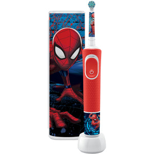 Children's electric toothbrush Oral-B Pro Kids Spiderman, 2D cleaning, 2 programs, 1 nozzle, 4 stickers, Blue